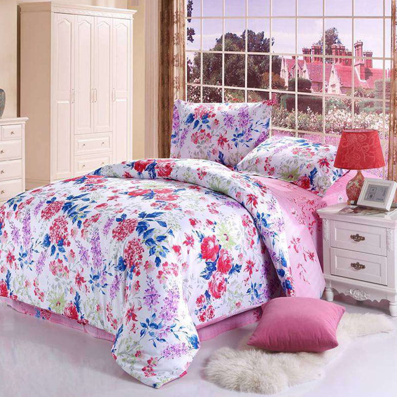 TIME-10-3 120 g/m² schweres, verteiltes Druckdesign, gewebtes Polyester-Twill-Bettlaken aus Mikrofaserstoff