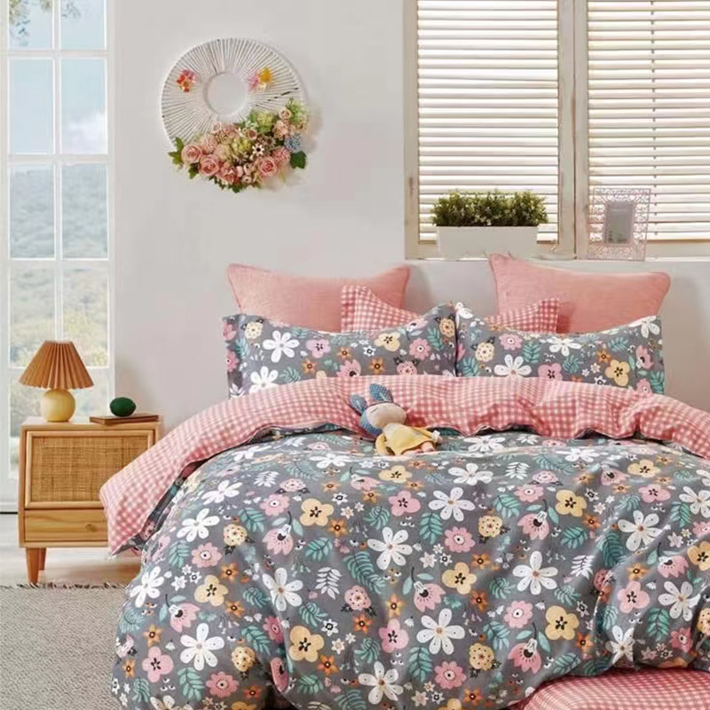 TIME-10-2 250 cm, 90 g/m² Gewicht, verteiltes Druckdesign, einfach gewebtes Polyester-Bettlaken, Mikrofaserstoff