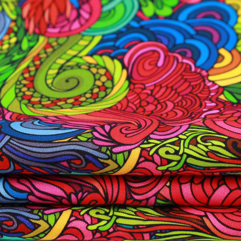 TMIE-08-3-2 115GSM Polyester bedruckter Twill-Popeline-Stoff