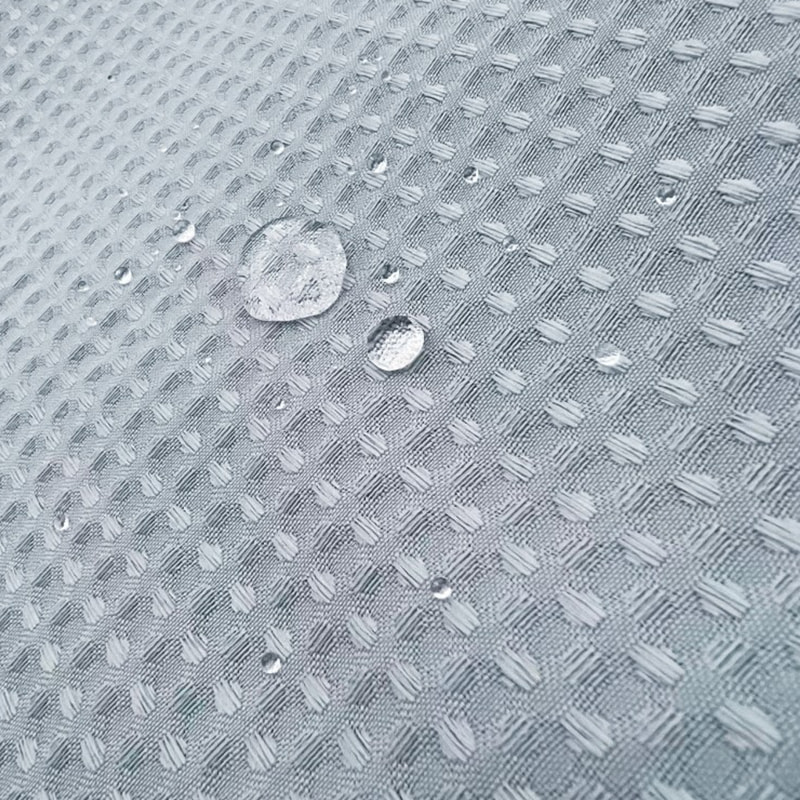TMIE-01-2-1 Einfarbiger, gefärbter, gepunkteter Jacquard-Wasserdichter 195 cm breiter Badvorhangstoff
