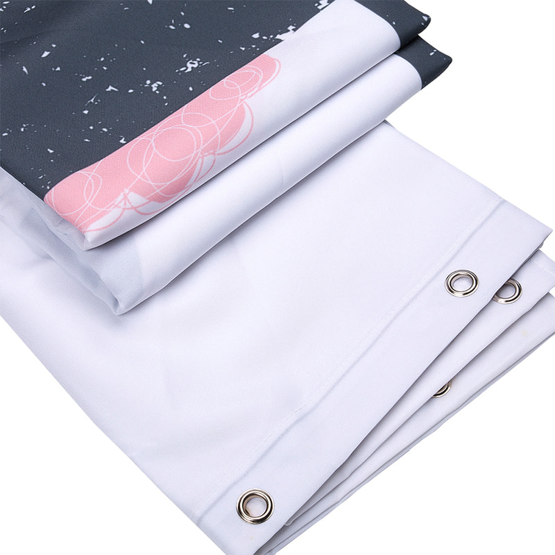 TMIE-01-1 Fertiger wasserdichter Duschvorhang aus gepunktetem Jacquard-Polyestergewebe für Haushaltstextilien