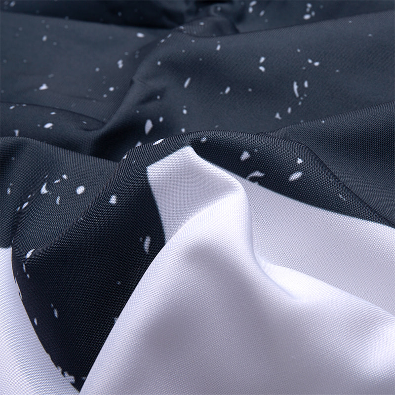 TMIE-01-1 Fertiger wasserdichter Duschvorhang aus gepunktetem Jacquard-Polyestergewebe für Haushaltstextilien