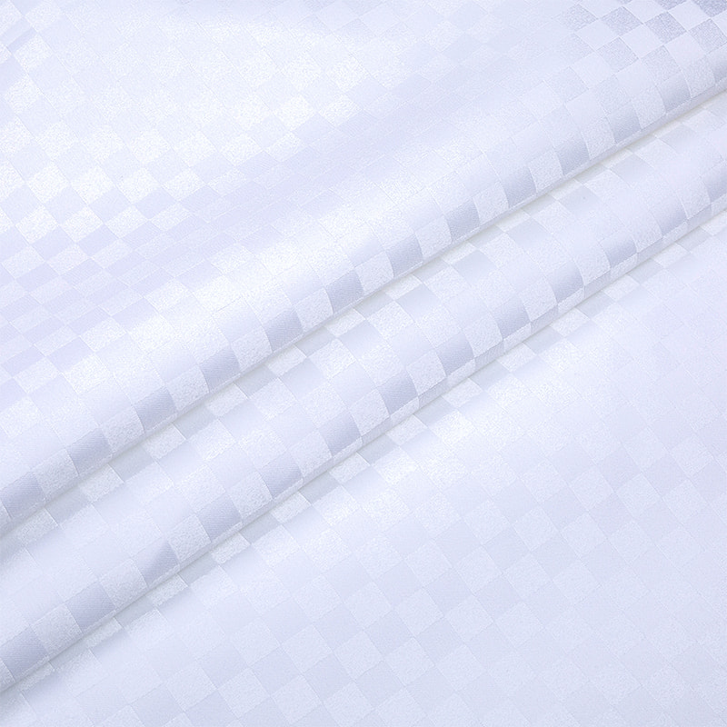 TMIE-01-4 Glänzendes helles Yin-Yang-Gitter-Schachbrettmuster, einfarbig, einfarbig, gefärbt und weiß, Badvorhang und Tischdecke