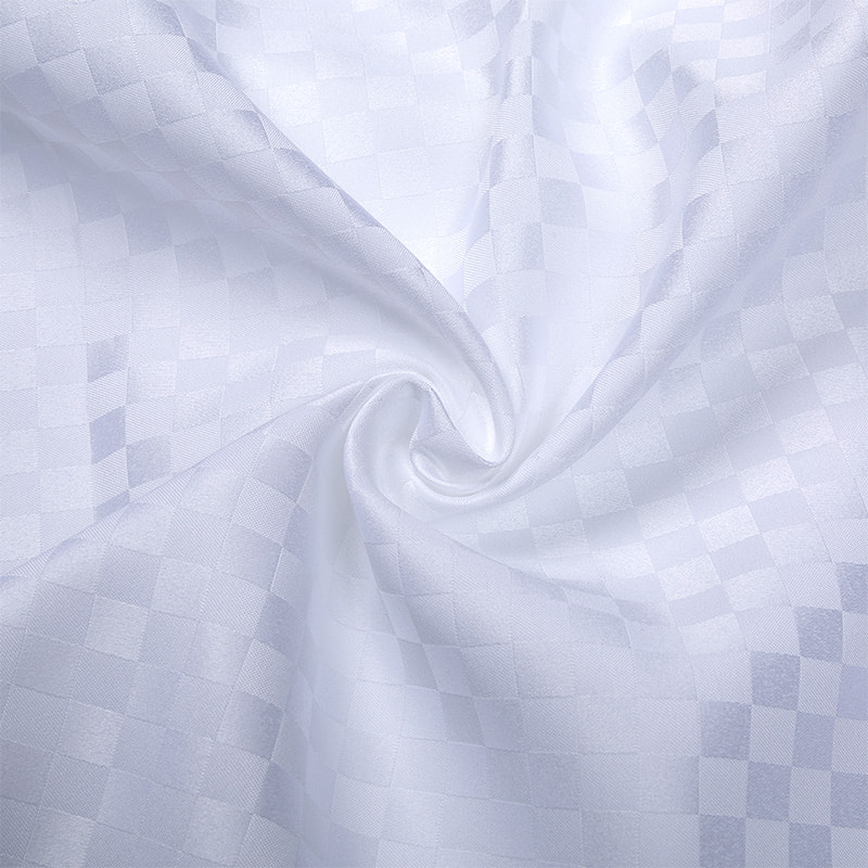 TMIE-01-4 Glänzendes helles Yin-Yang-Gitter-Schachbrettmuster, einfarbig, einfarbig, gefärbt und weiß, Badvorhang und Tischdecke