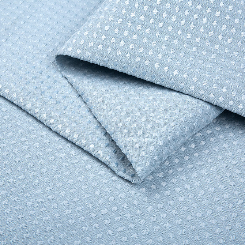 TMIE-01-2-1 Einfarbiger, gefärbter, gepunkteter Jacquard-Wasserdichter 195 cm breiter Badvorhangstoff